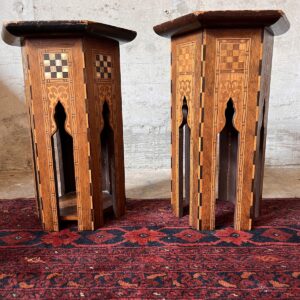 A Near Pair Of Inlaid Syrian Wine Table
