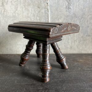 Unusual 18th Century Folk Art Foot Stool